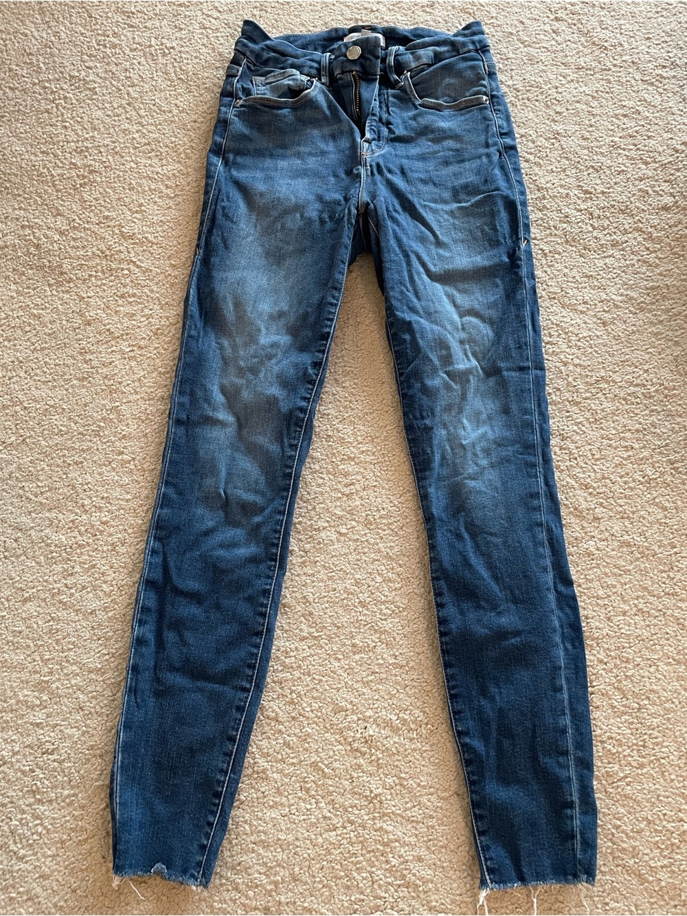 Good American Good Leg Crop Indigo Skinny Jeans